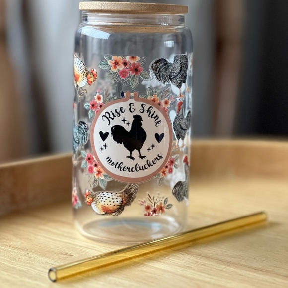 Iced Coffee Cup with Glass Straw - Picture 4 of 4